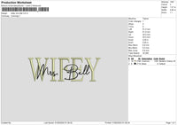 Wifeytext 0105 Embroidery File 6 Sizes