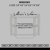 Windows Embroidery File 6 sizes