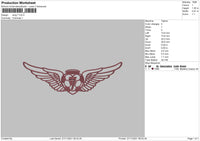 Wing 7 Embroidery File 4 size