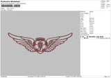 Wing 7 Embroidery File 4 size