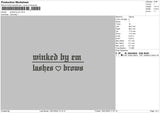 Winkedtext Embroidery File 6 sizes