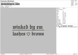 Winkedtext Embroidery File 6 sizes