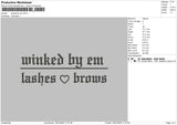 Winkedtext Embroidery File 6 sizes