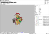 Winnie The Pooh Xmas Embroidery File 4 size