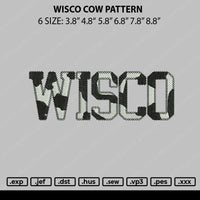 Wisco Cow Pattern Embroidery File 6 sizes