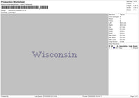 Wissconsin Crosstitch Embroidery File 4 size