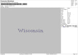 Wissconsin Crosstitch Embroidery File 4 size