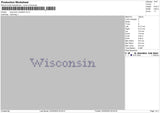 Wissconsin Crosstitch Embroidery File 4 size