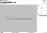 Wissconsin Crosstitch Embroidery File 4 size