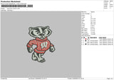 Wiscon Mascot Embroidery File 6 sizes