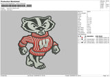 Wiscon Mascot Embroidery File 6 sizes