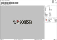 Wisconsin Mushroom Embroidery File 4 size