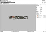 Wisconsin Mushroom Embroidery File 4 size