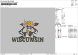 Wiscowsin Embroidery File 4 size