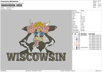 Wiscowsin Embroidery File 4 size