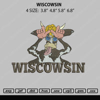 Wiscowsin Embroidery File 4 size