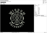 Wisdom Embroidery File 4 size