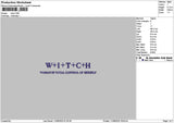 Witchtext 1108 Embroidery File 6 sizes