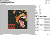 Without Warning Embroidery File 4 size