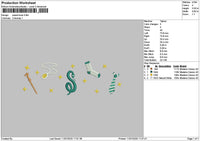 Wizard1107 Embroidery File 6 sizes
