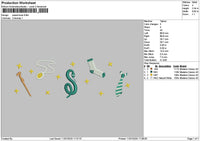 Wizard1107 Embroidery File 6 sizes
