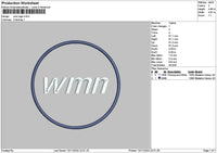 Wmntext Embroidery File 6 sizes