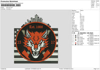 Wolfcircle Embroidery File 6 sizes