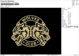 Wolves C Embroidery File 6 sizes