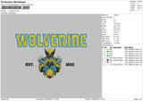 Wolverinetext 02 Embroidery File 6 sizes