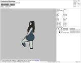 Woman Embroidery File 4 size