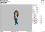 Woman Embroidery File 4 sizes