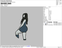 Woman Embroidery File 4 size