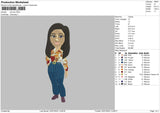 Woman Embroidery File 4 sizes