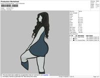 Woman Embroidery File 4 size