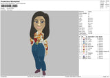 Woman Embroidery File 4 sizes