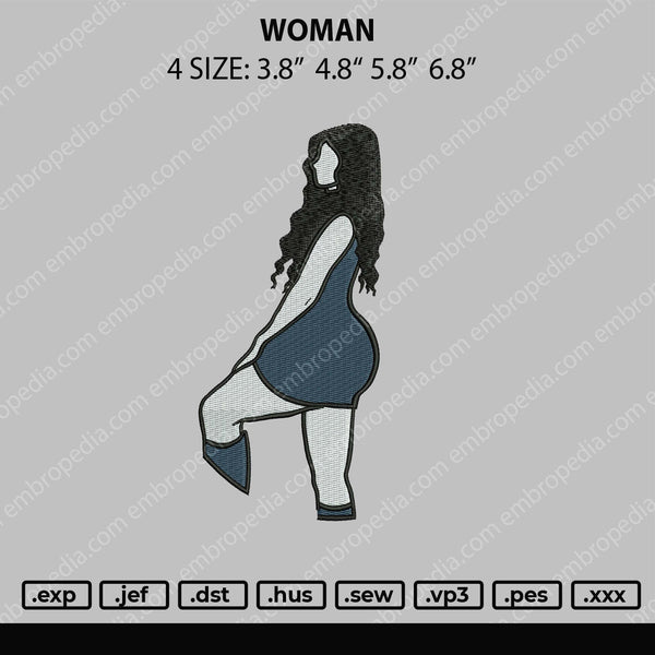 Woman Embroidery File 4 size