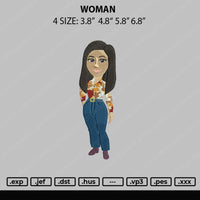 Woman Embroidery File 4 sizes