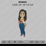 Woman Embroidery File 4 sizes