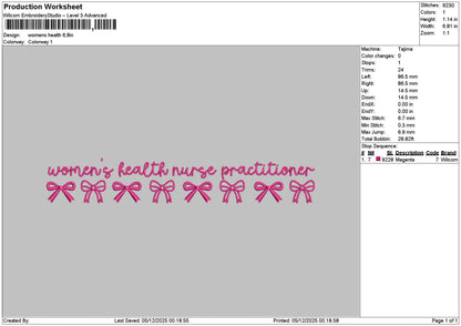 Healthtext 0512 Embroidery File 6 sizes
