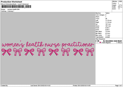 Healthtext 0512 Embroidery File 6 sizes