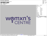 Womxn's Embroidery File 4 size