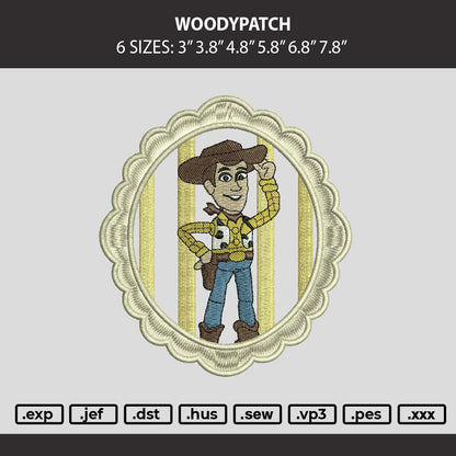 Woodypatch Embroidery Machine Design File 6 sizes