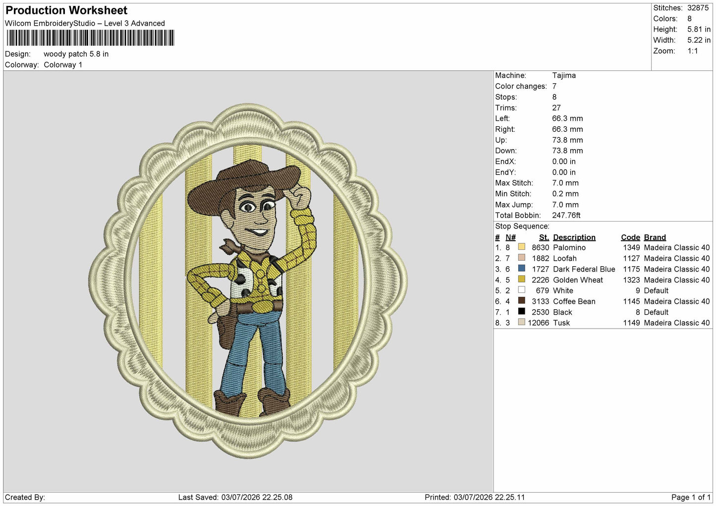 Woodypatch Embroidery Machine Design File 6 sizes