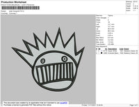 Ween Boognish Embroidery File 4 size