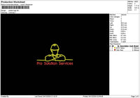 Workertext Line Embroidery File 6 sizes