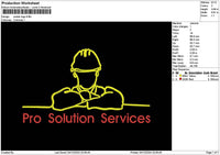 Workertext Line Embroidery File 6 sizes