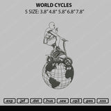 World Cycles Embroidery File 5 sizes