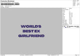 Worlds Best Embroidery File 6 sizes