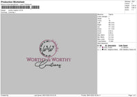 Worthy Creation Embroidery File 4 size