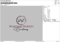 Worthy Creation Embroidery File 4 size